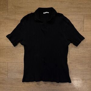Zara Classic Black Knit Top men size medium